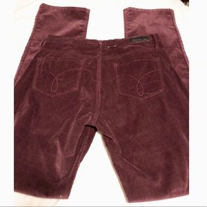 Calvin Klein Maroon Corduroy Power Stretch Pants
